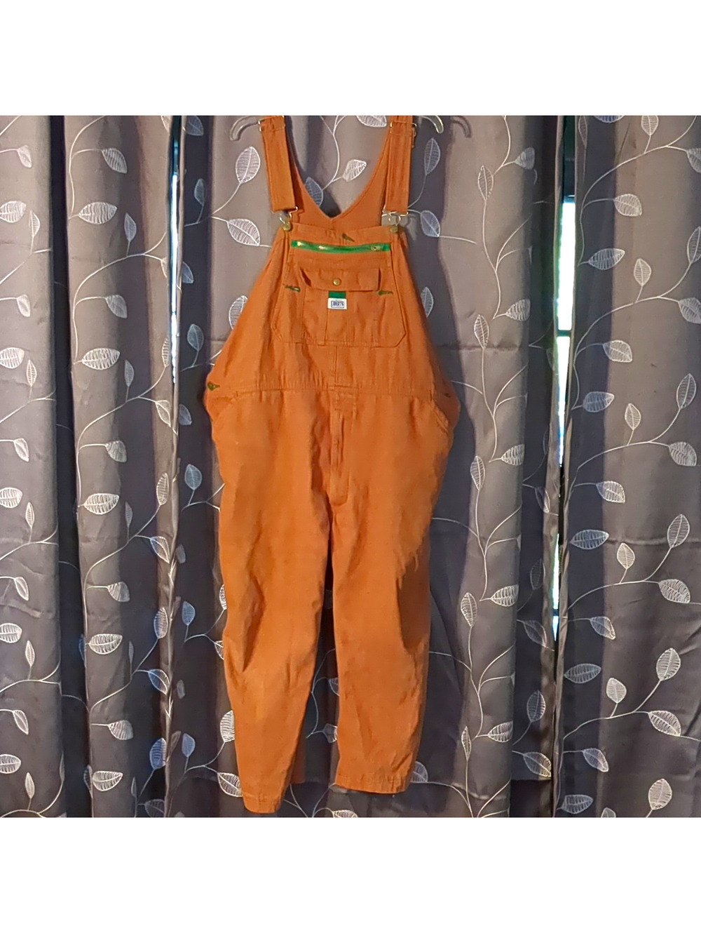 Liberty Overalls Mens 44x30 Brown Duck Canvas Carpenter Work Farm Rugged